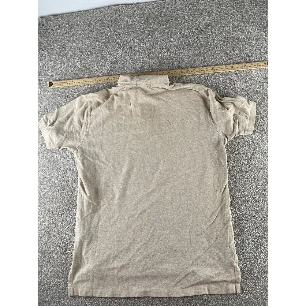 Polo Ralph Lauren Solid Beige Soft Cotton Polo Shirt Mens L Preppy Pony Logo